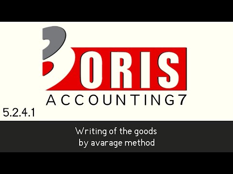 Oris Accounting 7 - Writing of the goods by avarage method (5.2.4.1)